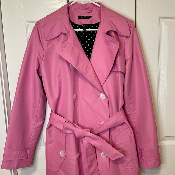 Lauren Ralph Lauren Jackets & Blazers - Lauren Ralph Lauren Pink Fall Trench Coat